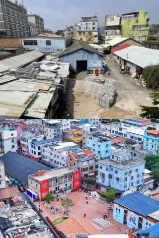 Before and After of Tatou Square (Photo by 2024 Xiamen Urban Design Week)