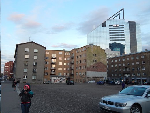 Some prime inner-city real estate in Tallinn, Estonia, is used as charged parking space and remains undeveloped despite a Land Value Tax.